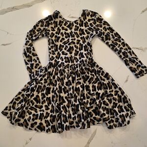 Chic Leopard Print Kids Dress